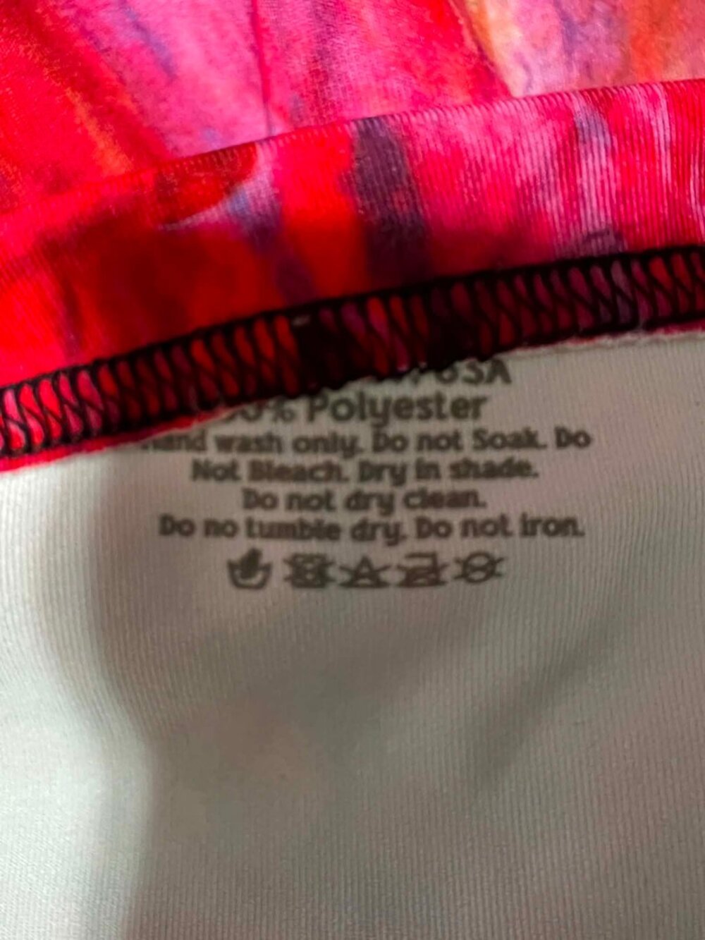 Stretchy, yoga waisted, printed bell bottoms, size M - Picture 3 of 3